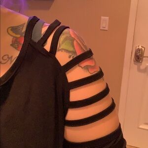 Peek a boo arms long sleeve shirts s